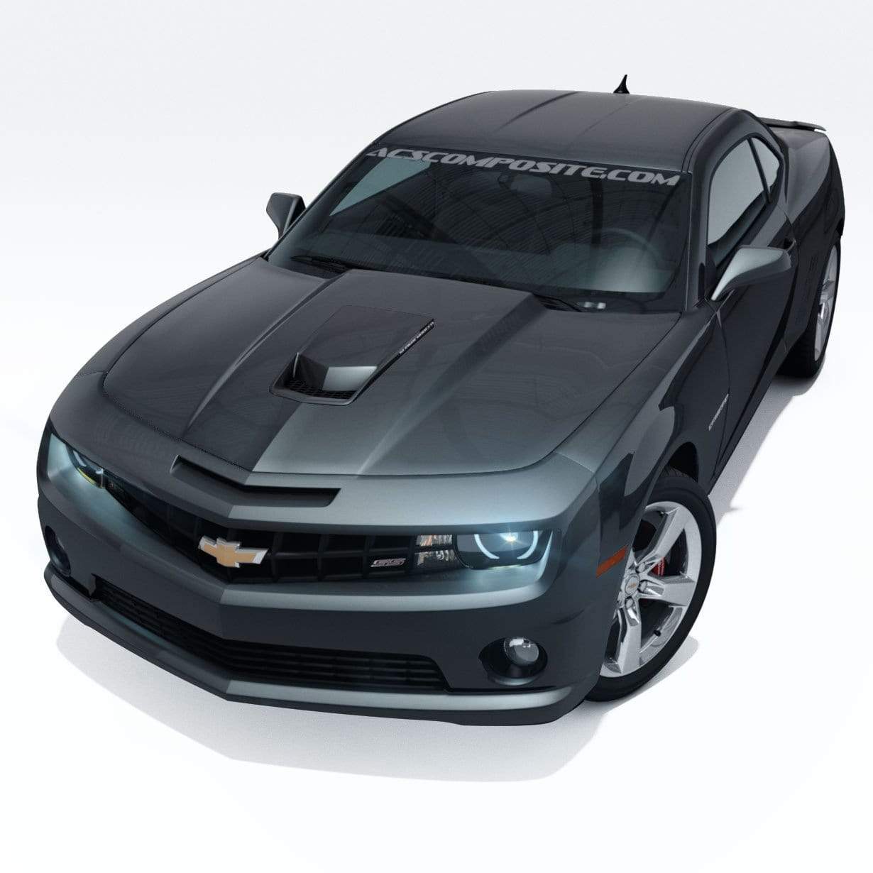 ACS Composite TLE Hood Conversion Kit for Camaro 2010-2015 SS LS LT RS, SKU 33-4-173: High-performance hood insert with optimal engine heat management and aerodynamic design.