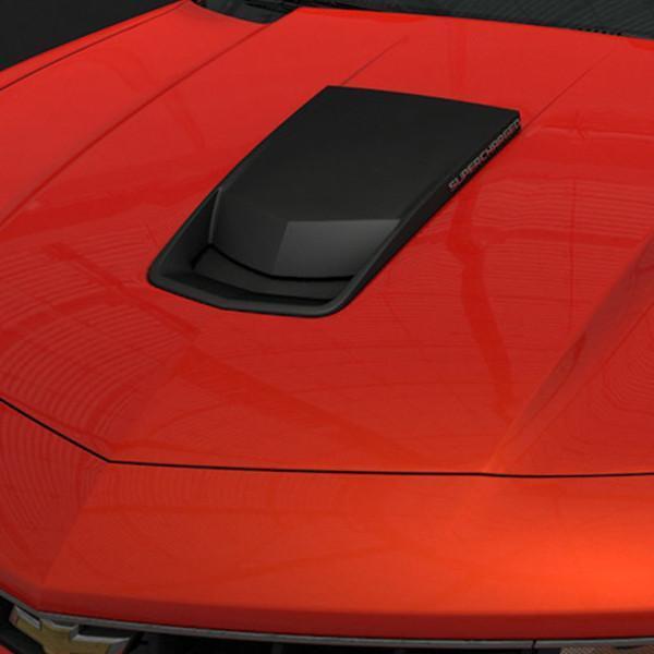 ACS Composite TLE Hood Insert for 2014-2015 Camaro SS in Primer, SKU 46-4-011 PRM - Aerodynamic hood insert with enhanced heat extraction and supercharger compatibility.