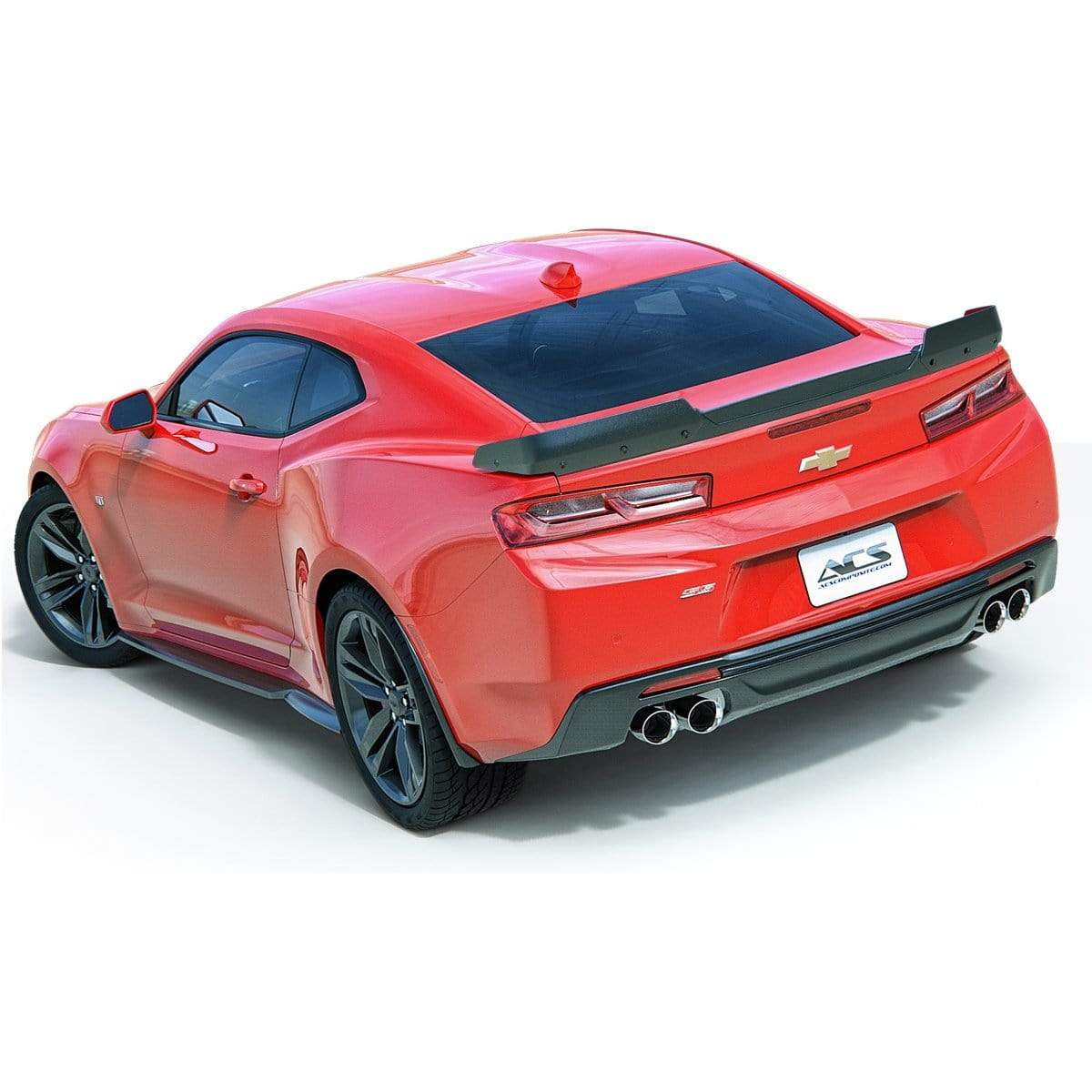 ACS Rear Spoiler Wicker Conversion Kit [48-4-103]GBA[00-4-007] in Gloss Black for Camaro 2016+ ZL1, SS, & LT LS I4 by ACS Composite