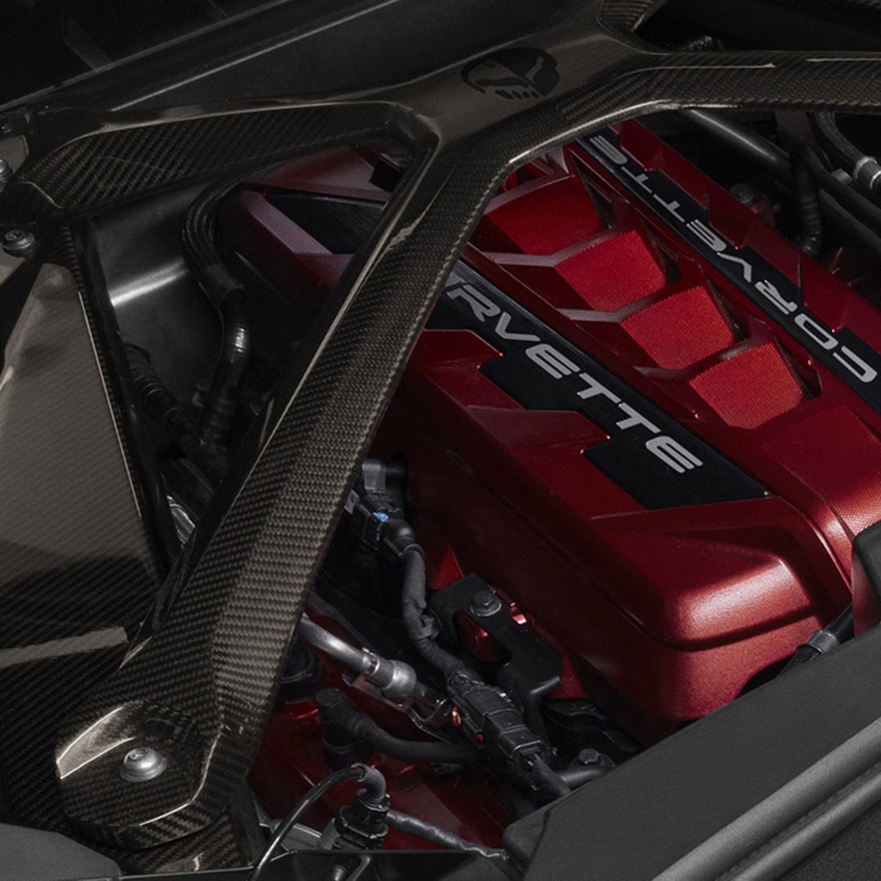 C8 Corvette Carbon Fiber X-Brace Installed