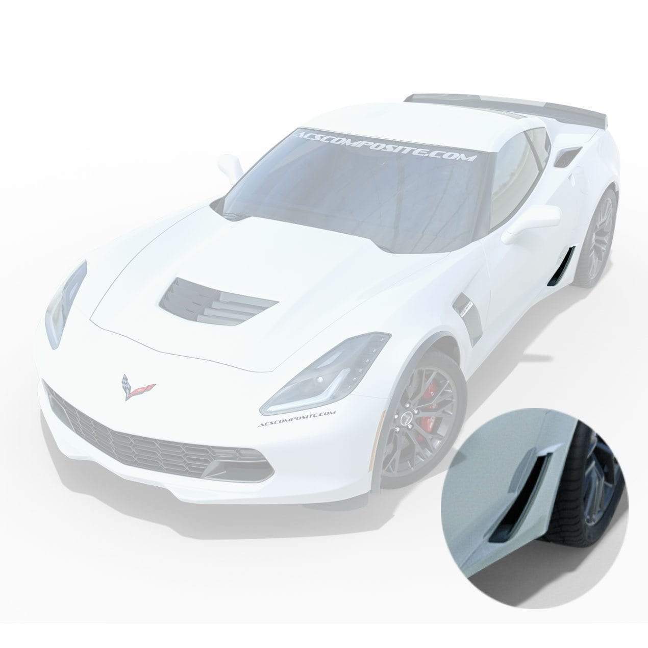 ACS Composite XL Protection Pack for C7 Corvette ZR1, Z06, & Grand Sport in Carbon Flash Black [SKU: 45-4-191|45-4-193|45-4-177|45-4-106]CFZ
