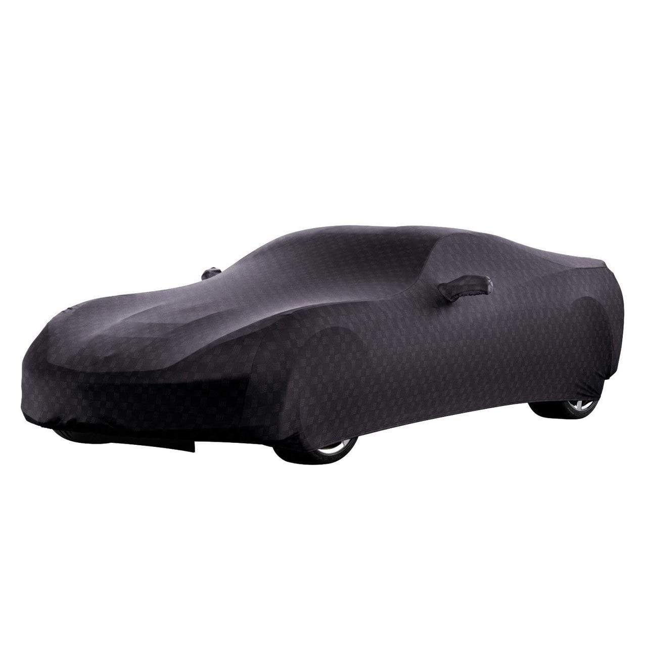Indoor car cover for C7 Corvette Z06, SKU 45-4-223, with Corvette and Z06 logos, protects from dust and debris, includes storage bag.