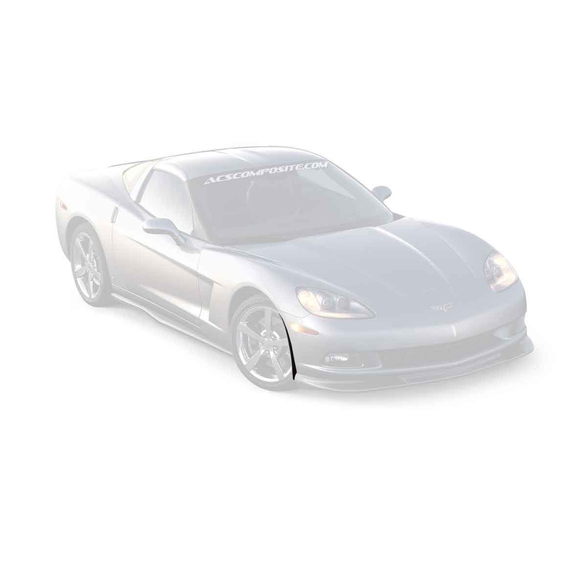 Zero6 Front Deflectors for C6 Corvette [27-4-039]CFZ by ACS Composite - Enhance brake cooling and reduce brake dust while optimizing frontal airflow. High-quality RTM Composite construction. Available in Carbon Flash Black finish.