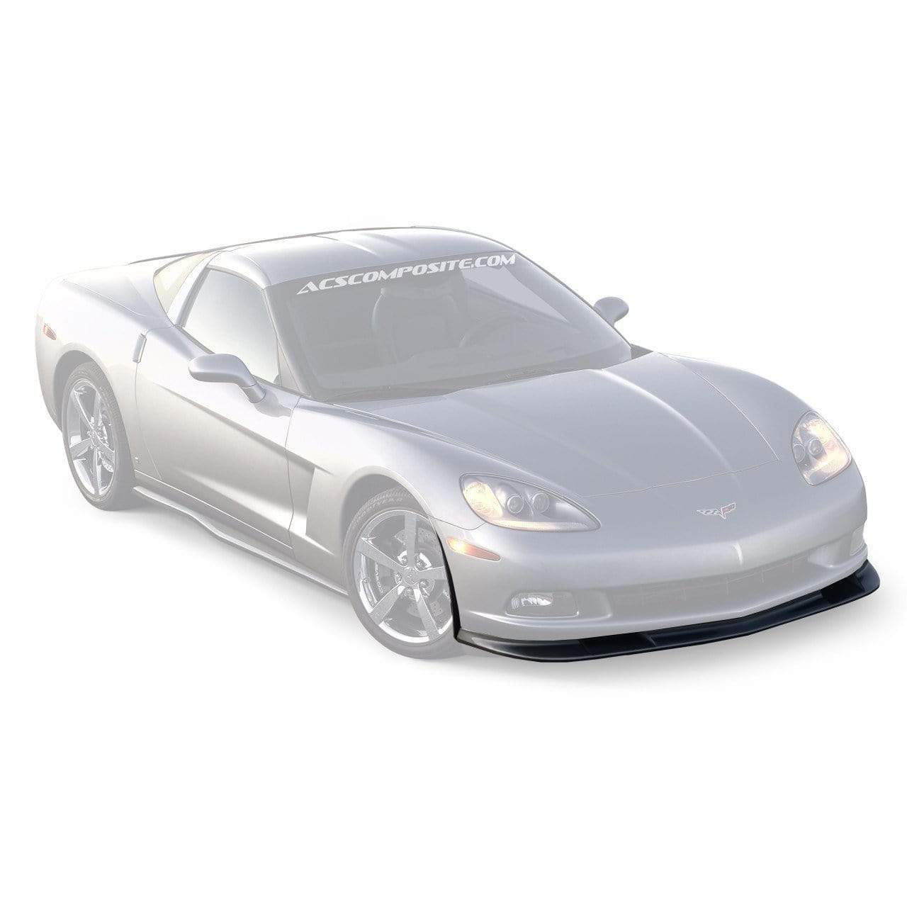 Zero6 Front Splitter for C6 Corvette in Carbon Flash Metallic Black [27-4-038]CFZ - ACS Composite. Adds downforce and improves braking performance with integrated brake cooling ducts. Optional front wheel deflectors available.