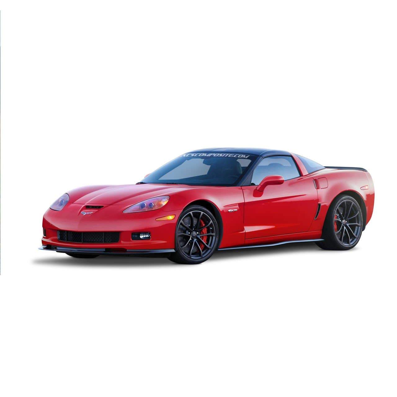 ACS Composite Zero6 Side Rockers for C6 Corvette in Black Primer with Rear Deflectors [SKU: 27-4-043 27-4-027] - Performance and Protection Upgrade.