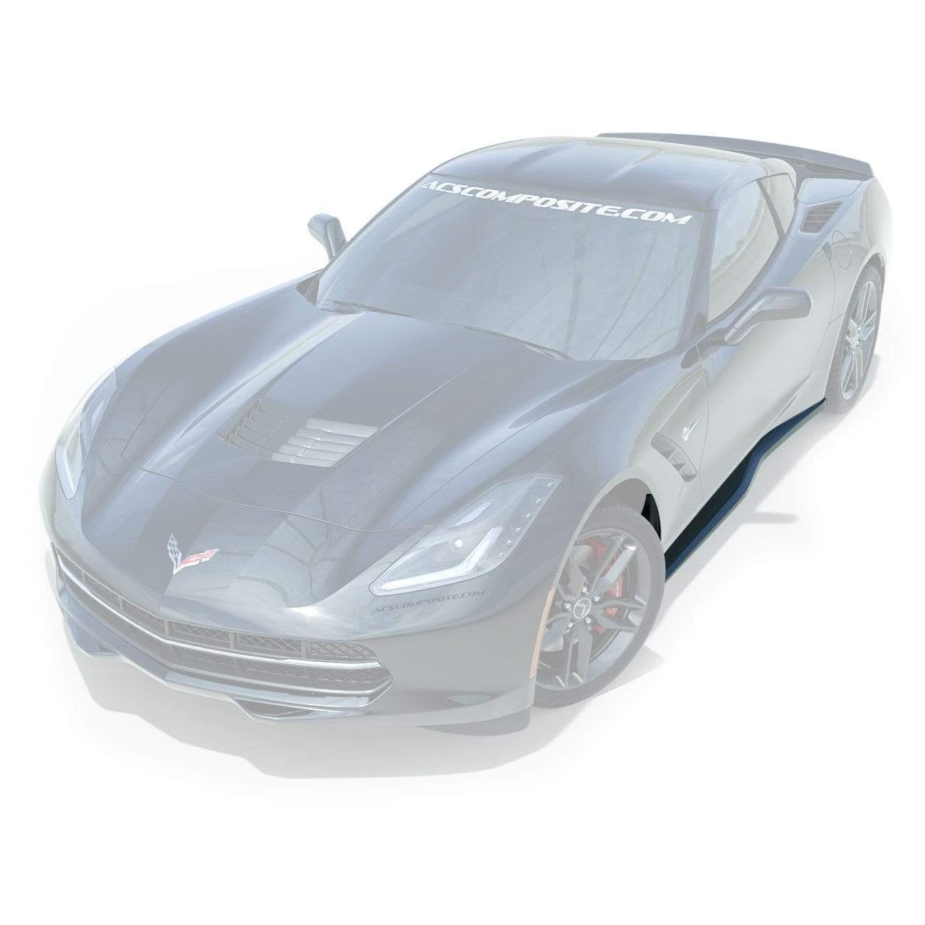 ACS Composite Carbon Fiber Z06 Rockers [45-8-161] for Corvette Stingray, Grand Sport, and Z06. Visible carbon fiber side rockers for improved aerodynamics and style.