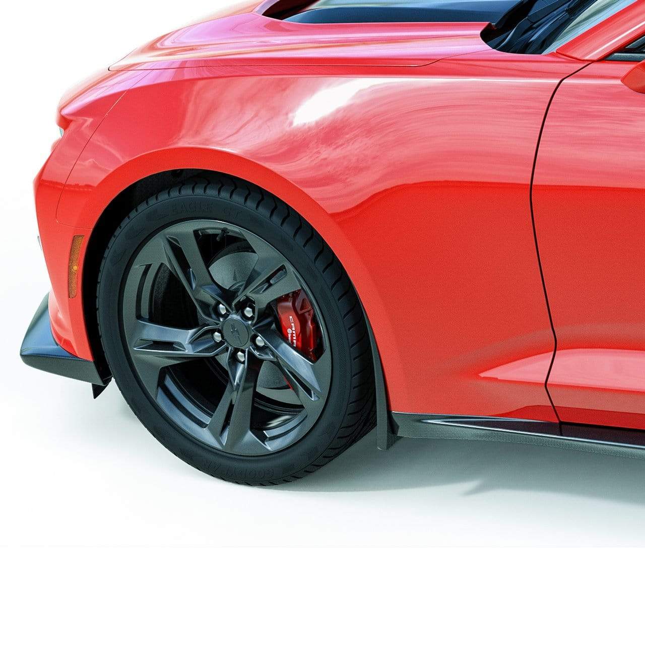 ACS Composite ZL1 Rock Chip Guards in Gloss Black for Camaro 2016+ [48-4-105]GBA - Front View.