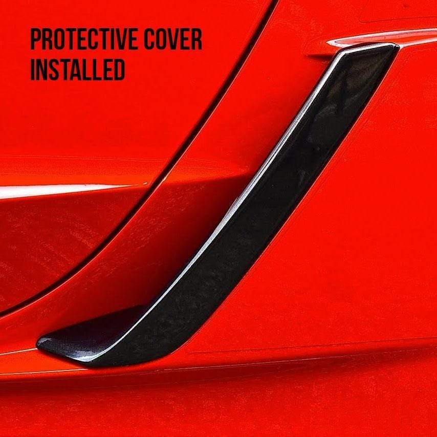 ACS Composite ZR1, Z06, & Grand Sport Brake Scoop Protective Covers in Carbon Flash Black - SKU 45-4-177